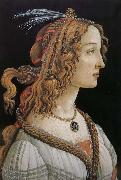 Sandro Botticelli Woman as oil painting on canvas